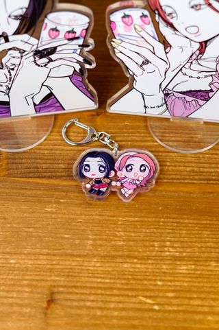 x2 Nana Hachi Cup Stand Acrilico + Portachiavi