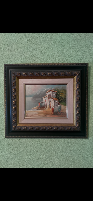 Set di 7 quadri da parete con cornici in legno