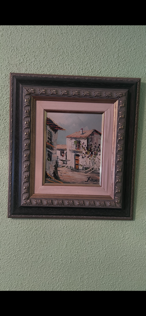 Set di 7 quadri da parete con cornici in legno