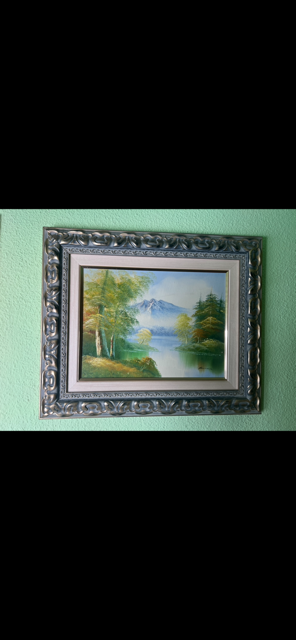 Set di 7 quadri da parete con cornici in legno