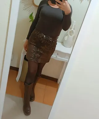 Stivali bassi marroni con fibbia