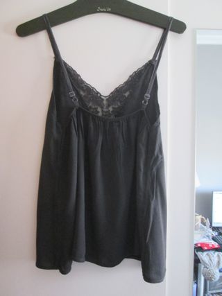 BLUSA LENCERA ENCAJE NEGRA