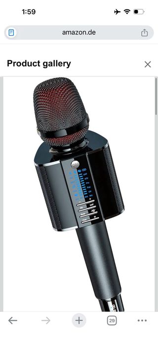 BONAOK Karaoke Microphone, Portable Wireless Bluet