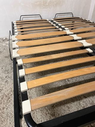 Somier Metálico con Láminas de Madera