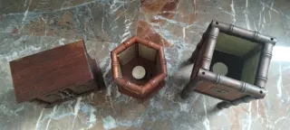 Set orientale legno e metallo