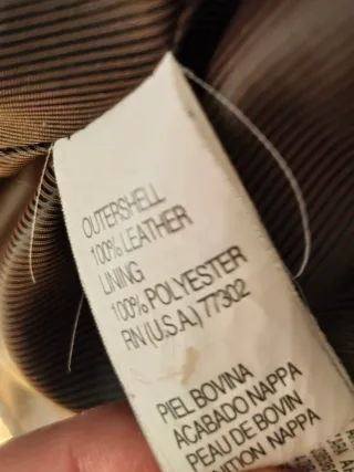 Cazadora Zara Cuero Marrón Hombre