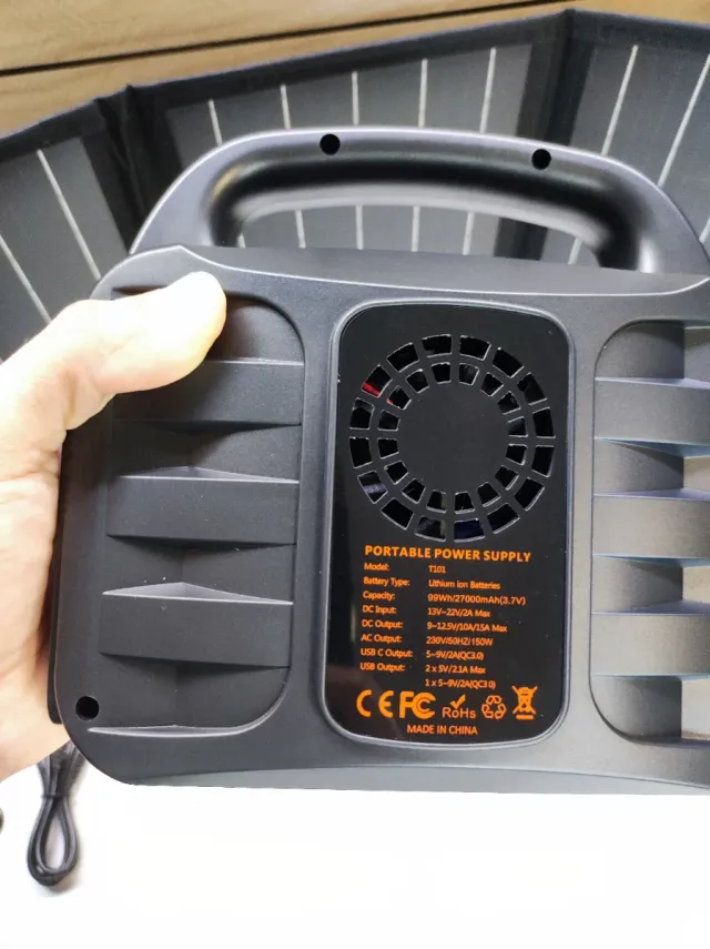 Estación de energía portátil y placa solar