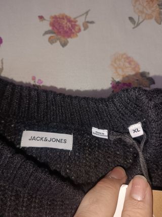 Jersey estructura de cuello redondo de hombre