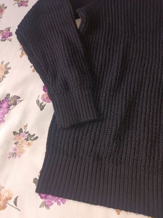 Jersey estructura de cuello redondo de hombre