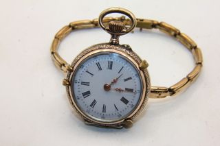 Esclusivo bracciale orologio argento oro fine 800