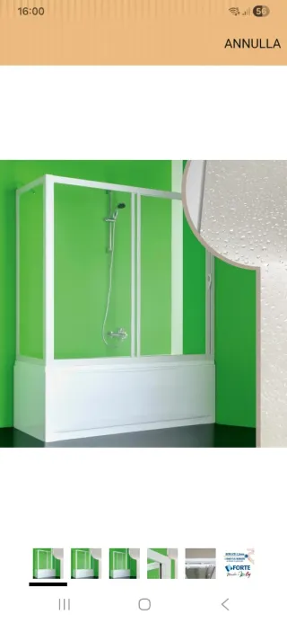 Box doccia per vasca con anta scorrevole