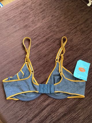 Sujetador Garel azul y amarillo,regalo bikini