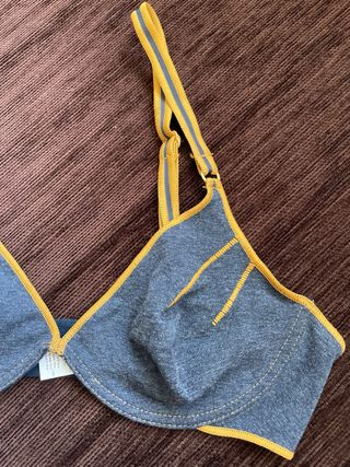 Sujetador Garel azul y amarillo,regalo bikini