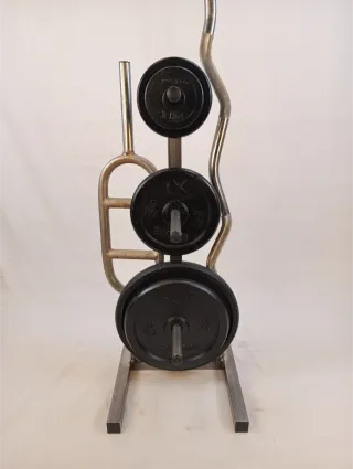 Soporte para discos de pesas decathlon domyos