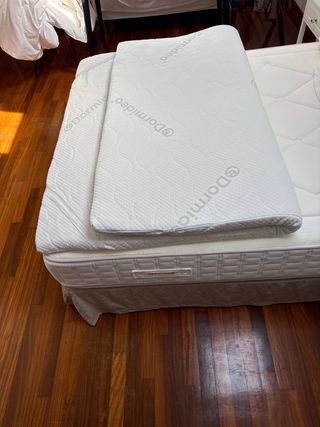 Topper, colchoncillo, futón o sobrecolchón visco.