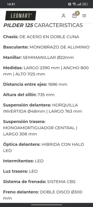 Moto Leonart Pilder 125