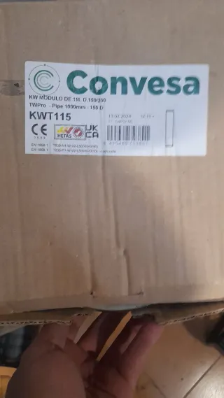 Modulo chimenea de acero inoxidable convesa