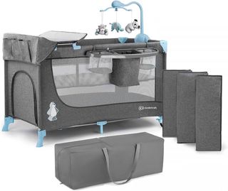 Cuna (parque cuna) de viaje dos niveles