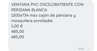 Lote dos ventanas PVC oscilobatiente nueva