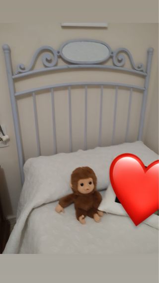 Cabecero de cama individual metálico