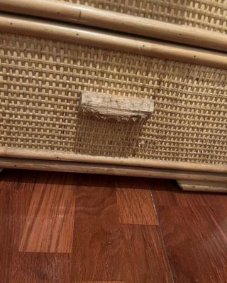 Cajonera mimbre y madera