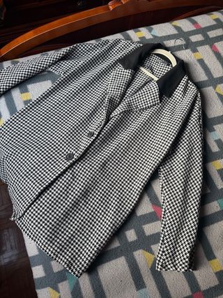 Blazer pata de gallo blanco y negro SHEIN | Nueva