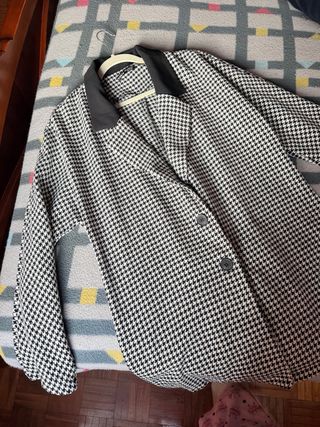 Blazer pata de gallo blanco y negro SHEIN | Nueva