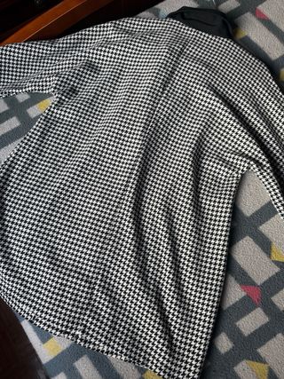 Blazer pata de gallo blanco y negro SHEIN | Nueva