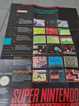 2 Videojuegos para Super Nintendo + 2 folletos