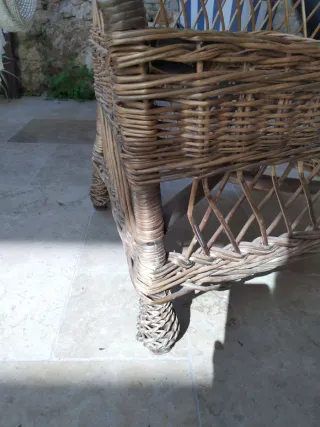 Silla de mimbre artesanal