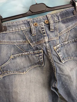 Bermuda vaquera vintage mujer XS 34 100% algodón