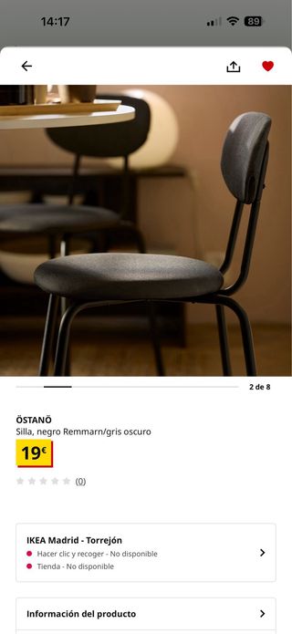 4 Sillas Negras Ikea Ostano