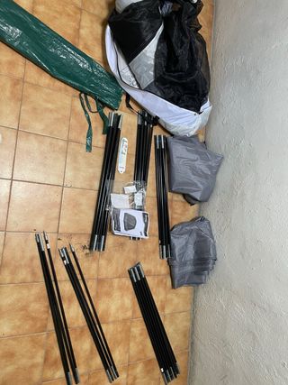 Carpa Portátil Gris y Negra