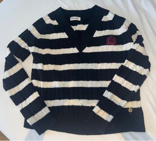 Jersey Rayas V-Neck Brownie Talla XS