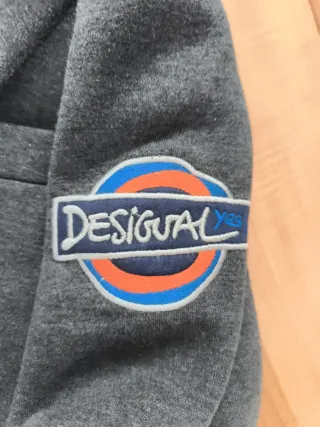 Americana Desigual gris con forro estampado
