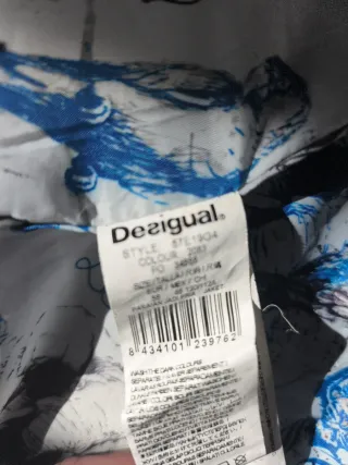 Americana Desigual gris con forro estampado