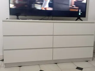 Cómoda nueva blanca de 6 cajones
