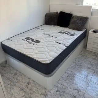 Armario modular madera beige y gris