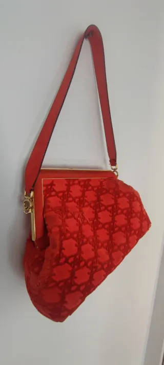Borsa Fendi Vintage in Velluto Rosso