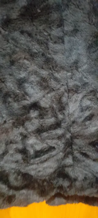 Abrigo negro piel sintética