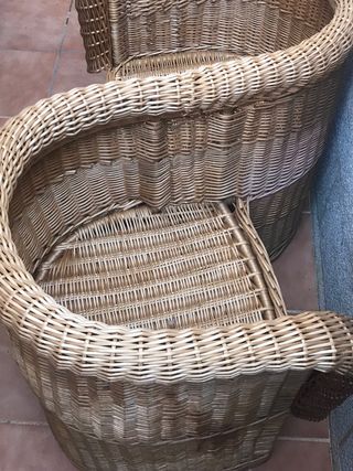 Sillón "Tú y Yo" de Mimbre Vintage