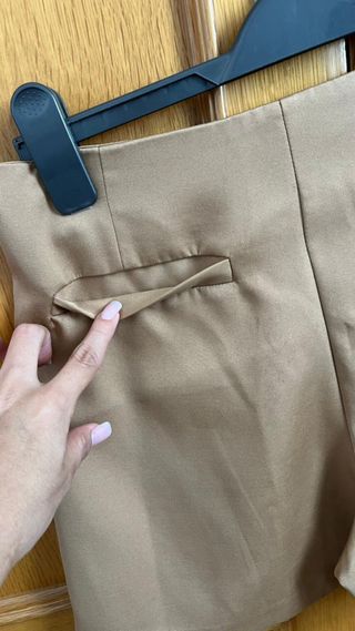 Short falda color camel