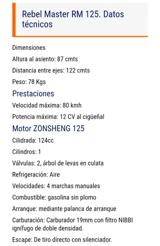 Pitbike Rebel Máster 125cc 2025 ESTA NUEVA