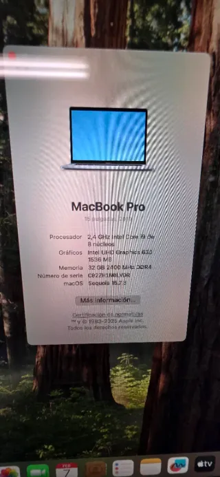 Macbook pro 15"2019 i9 32gb 500gb LEER SOLO HOY