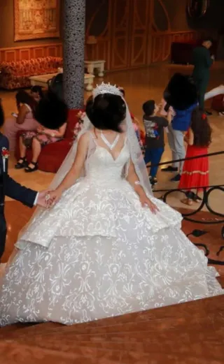 Vestido de novia estilo princesa talla S