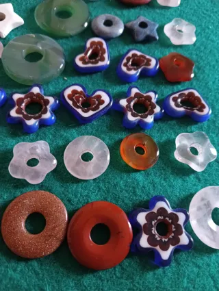 Lote 56 cuentas abalorios cristal vintage