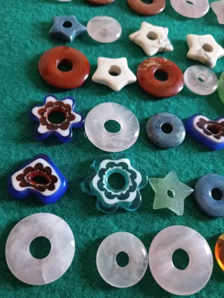 Lote 56 cuentas abalorios cristal vintage