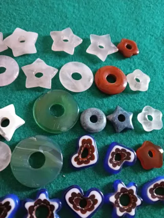 Lote 56 cuentas abalorios cristal vintage