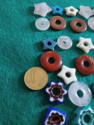 Lote 56 cuentas abalorios cristal vintage