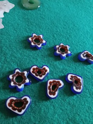 Lote 56 cuentas abalorios cristal vintage